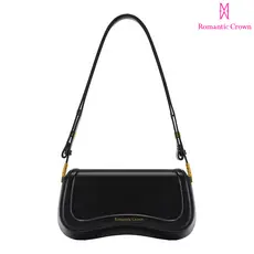 ROMANTIC CROWN Bolsa Feminina Pequena de Ombro Impermeável, Mini Tiracolo de Couro para Trabalho e Festa
