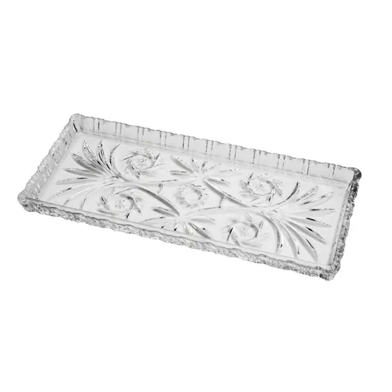 Travessa Bandeja de Cristal Dragon 34x15x2,5cm Lyor