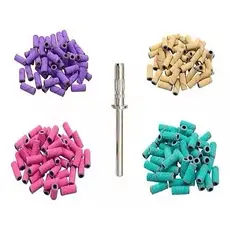 Kit Broca Mandril Caixa 50 Refil De Lixa Premium para Motor Lixadeira Helen Color