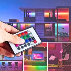 Controle Universal RGB Controlador Fita LED Controle Remoto para Decoração Casa e Carro