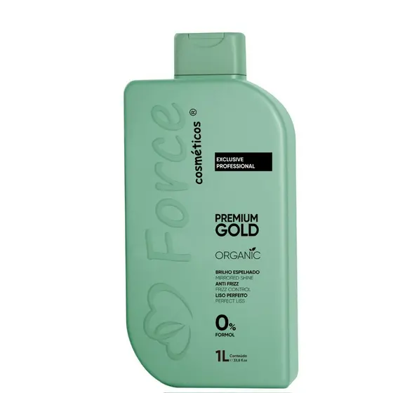 escova progressiva 0% formol premium gold force de frizz 1l