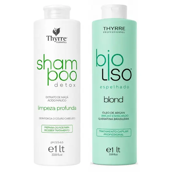 Kit Progressiva Sem Formol Bio Liso Thyrre Cosmeticos brilho espelhado 2x1