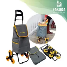 Carrinho de Carga 3 Rodas 40Kg Sobe Escadas Dobrável com Bolsa Removivel