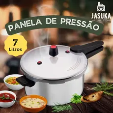 Panela de Pressão Fechamento Externo Profissional com 3 Válvulas de Segurança 7, 10 ou 20 Litros