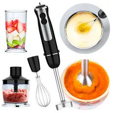 Mixer 4 em 1: Batedor, Miniprocessador e Triturador Inox
