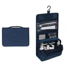 Necessaire Em Nylon Organizadora Higiene Para Viagem Azul