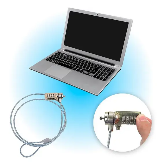Trava de Segurança Notebook com Senha e Cabo de Aço