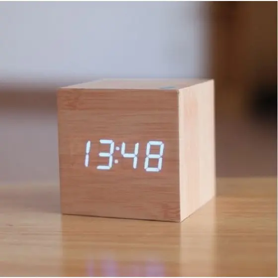 Relógio Despertador Digital Cubo LED Alarme Esportes Fitness Saúde Monitoramento Premium Original Profissional