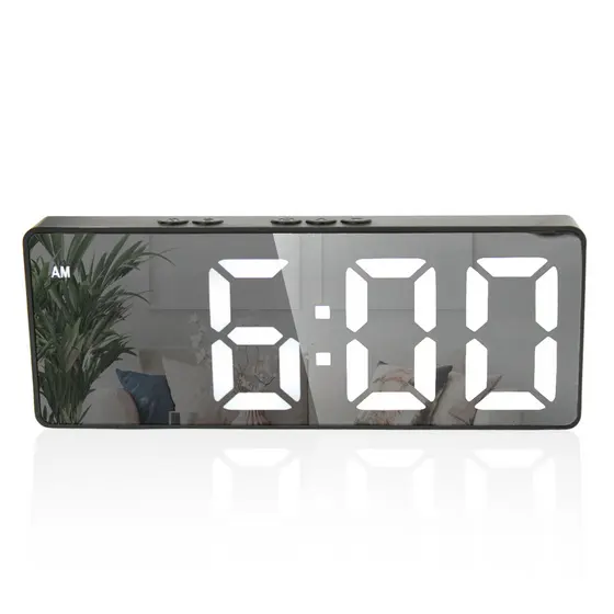Relógio Despertador Digital LED Preto USB Alarme Portátil Esportes Fitness Saúde Monitoramento Premium Original