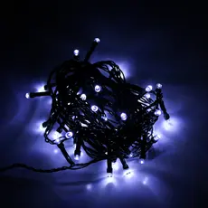 Cordão LED 50 Lâmpadas Gota 5m Verde Escuro e Branco