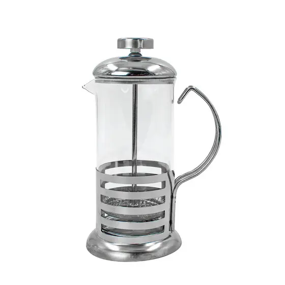 Cafeteira Prensa Francesa de Vidro e Aço Inox 350ml Prática