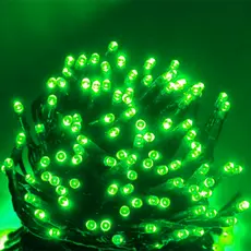 Cordão LED Pisca 10 Metros com 100 Lâmpadas Gota Verde