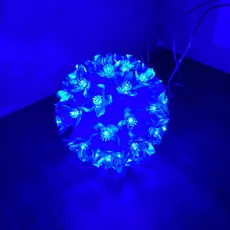 Globo com 50 Lâmpadas Pisca Floral Azul Compacto e Versátil