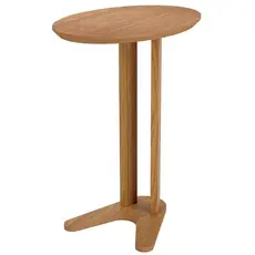 Mesa Auxiliar Oval 60 cm Pradel – MDF 100% | Freijó | Design Moderno e Funcional
