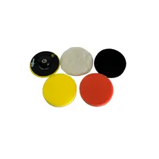Kit Polimento Boinas Corte Refino Lustro com Suporte 6 Polegadas e adaptador para Furadeira