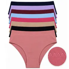 Kit 5 Calcinha de Algodão 100% Premium Cós Alto Feminino