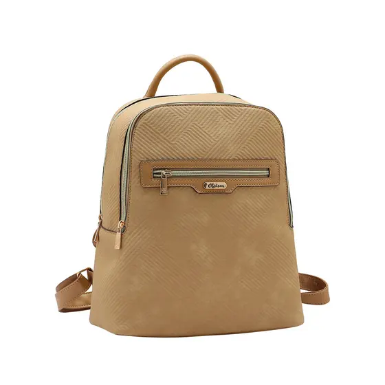 Mochila Feminina Chenson Contemporâneo Chic Bege Original