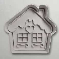 Cortador De Biscoito Forma De CASA COM CORAÇÃO #1
