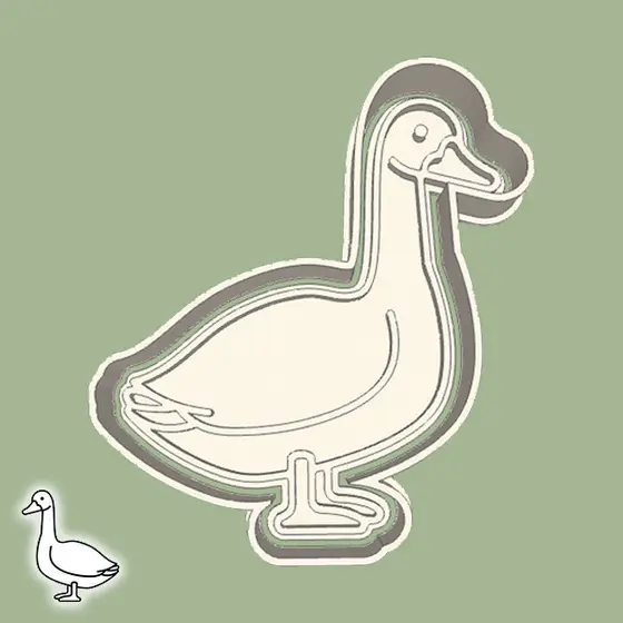 Cortador de Biscoito DE ANIMAIS - GANSO / PATO
