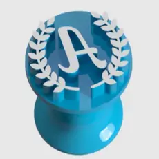 Carimbo Para Brigadeiro Apenas Uma Letra Com Ramos Escolha de A a Z Confeitaria