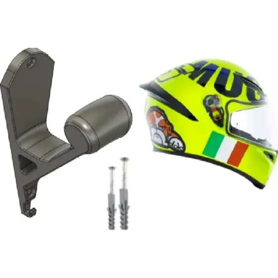 Suporte De Parede Para Pendurar Capacete - Moto E Acessórios Ultra Reforçado