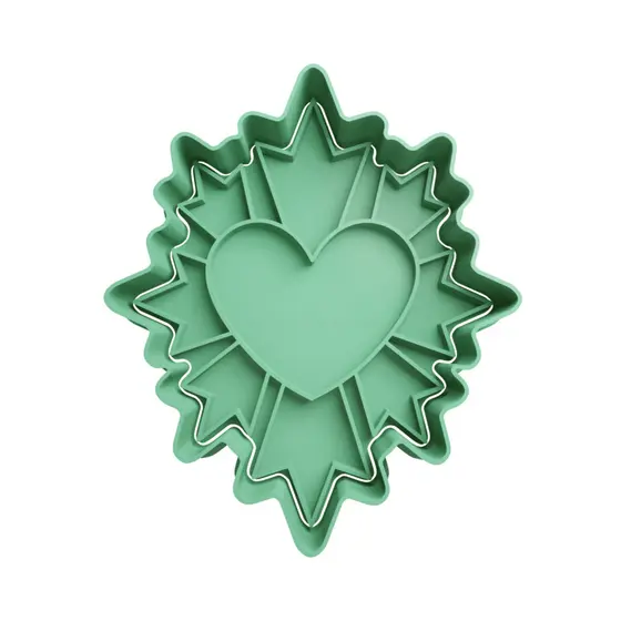 Cortador De Biscoito Coração Decorado 2 - São Valentim
