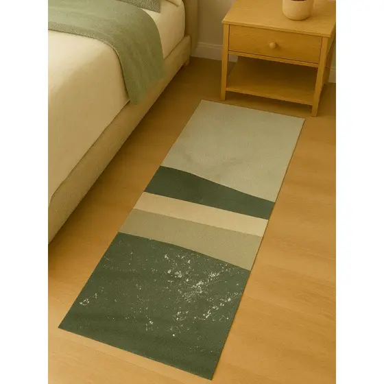 Tapete Passadeira Quarto Sala Cozinha Hall Suede toque macio Caminho Verde tamanho 40 x120 cm