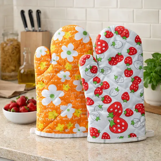 Luva Para Cozinha De Poliester Termica Estampas Sortidas