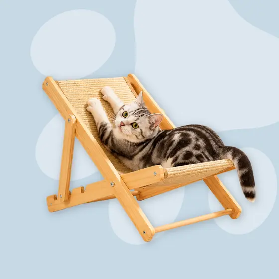 Arranhador P/ Gato Juta Cadeira Portatil 3 Niveis De Altura Entreterimento Para Pet