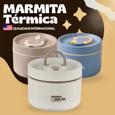 Marmita Térmica Hermética 620ml em Aço Inoxidável Com Alça - Qualidade Internacional
