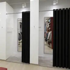 Cortina Provador Premium 1,30x2,00 BLACKOUT / BLECAUT com Ilhós Cromado 100% Privacidade