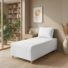Capa Luva 2 peças Solteirão Luxo para Cama Box/Colchão Percal 400 Fios Toque Macio 50 x 1,10 x 2,00
