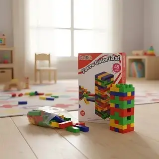 Torre Colorida com 45 Peças - Jogo Infantil Divertido