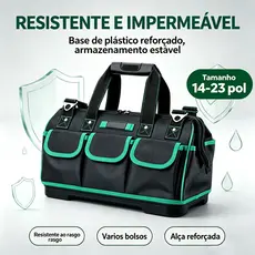 kit de ferramentas reforçada preto base profissional 14-23 Pol caixa organizadora grande