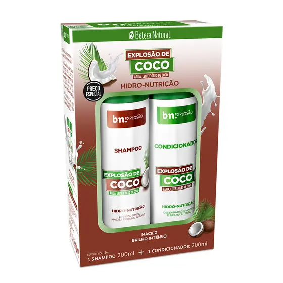 Kit Shampoo + Condicionador bn.Cachos Explosão de Coco bn.Cachos