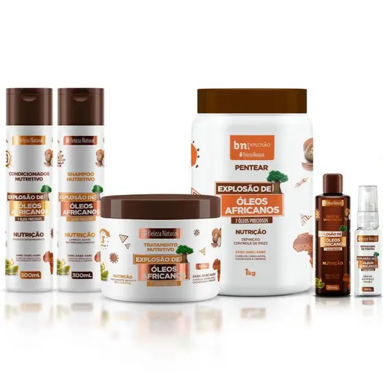 Kit Óleos Africanos + Reparador de Pontas bn.Cachos