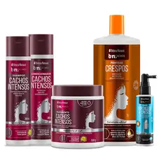 Kit Cachos Intensos + Pentear Crespos + Tônico Capilar 100ml (3 Unidades)