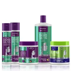 Kit Cachos Soltos + Gelatina Capilar para Cachos 500g bn.Cachos