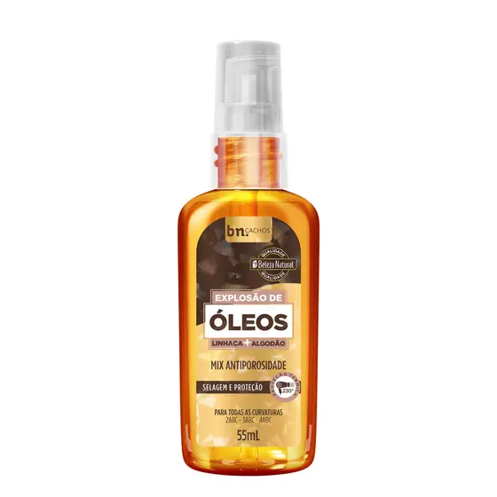 Óleo Capilar Explosão de Óleos Linhaça + Algodão 55ml bn.Cachos