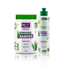 Kit Explosão de Babosa Creme de Pentear 1kg + Ativador de Cachos 300ml