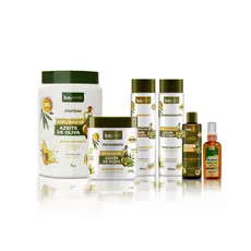 Kit Linha Completa Explosão de Azeite de Oliva + Umectação + Óleo Abacate bn.Cachos