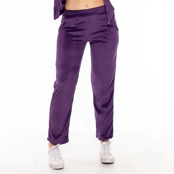 Promocao Calça Feminina Em Veludo Plush Com Bolsos HM-CL-101