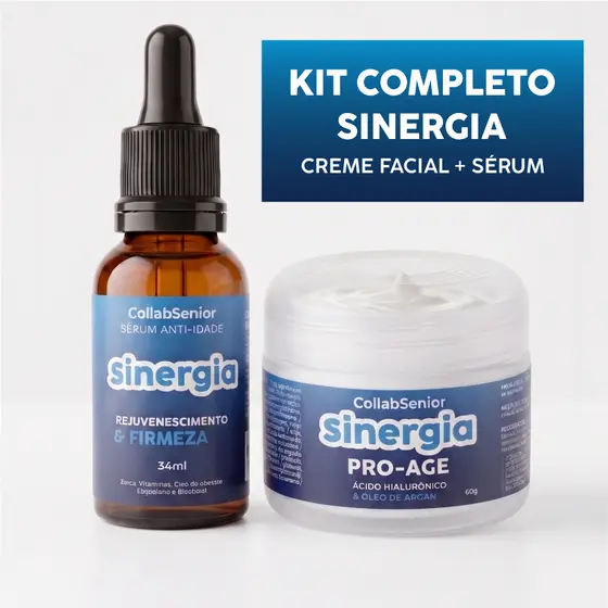 Kit Sinergia CollabSenior - Creme Facial Pro-Age 60g + Sérum Anti-Idade 34ml
