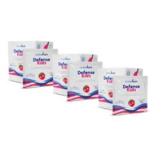 Kit 3 Suplemento Defense Kids 30g Morango Imunidade Linhahum