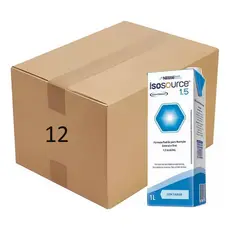 Kit 12 Un Isosource 1.5 1000ml - Nestlé Sabor Baunilha