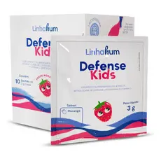 Suplemento HumDefense Kids 30g Morango Imunidade Infantil Linhahum