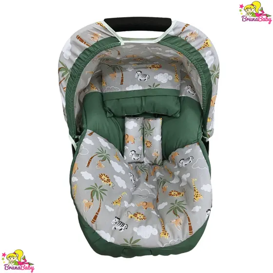 Capa Para Bebê Conforto + Capota, Protetores de Cinto e Travesseiro - Menino e Menina