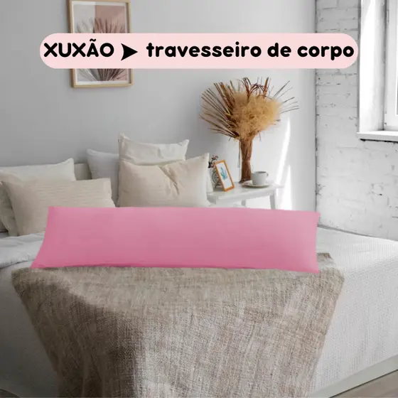 Travesseiro De Corpo Xuxão 1,36m x 0,40cm - Várias Cores