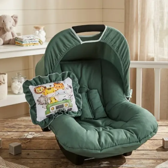 Kit 3 Peças - Capa Para Bebê Conforto Com Protetores De Cinto Capota e Almofadinha