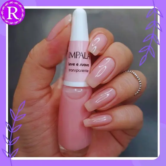 Esmalte Impala Leve E Suave Coleção A Cor Da Sua Moda Transparente 7,5ml - rosa, rosa claro, rosa bebê.